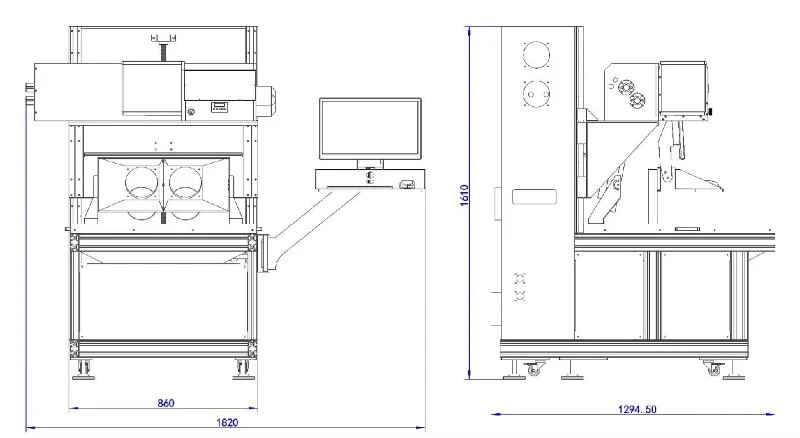 Machine size sketch instruction Machine size sketch instruction